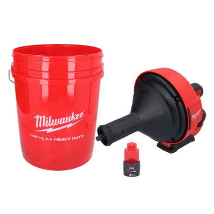Milwaukee M12 BDC8-201C akumulatorowa wyciorarka do rur 12 V + 1x akumulator 2,0 Ah + spirala + łyżka - bez ładowarki