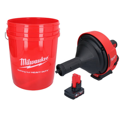 Milwaukee M12 BDC8-401C Akumulatorowa wyciorarka do rur 12 V + 1x akumulator 4,0 Ah + spirala + łyżka - bez ładowarki