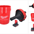 Milwaukee M12 BDC8-501C Akumulatorowa wyciorarka do rur 12 V + 1x akumulator 5,0 Ah + spirala + łyżka - bez ładowarki