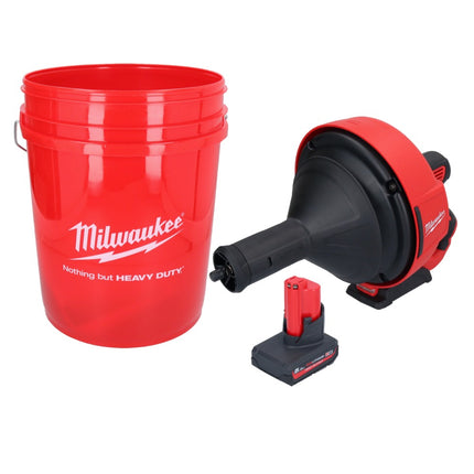 Milwaukee M12 BDC8-501C Akumulatorowa wyciorarka do rur 12 V + 1x akumulator 5,0 Ah + spirala + łyżka - bez ładowarki