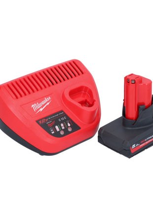 Milwaukee M12 BDC8-501C Akku Rohrreinigungsgerät 12 V + 1x Akku 5,0 Ah + Ladegerät + Spirale + Eimer