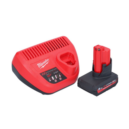 Milwaukee M12 BDC8-501C Akumulatorowa wyciorarka do rur 12 V + 1x akumulator 5,0 Ah + ładowarka + spirala + wiadro