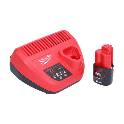 Milwaukee M12 PCG/310-201 Akumulatorowy pistolet na kartusze 12 V 310 ml + 1x akumulator 2,0 Ah + ładowarka