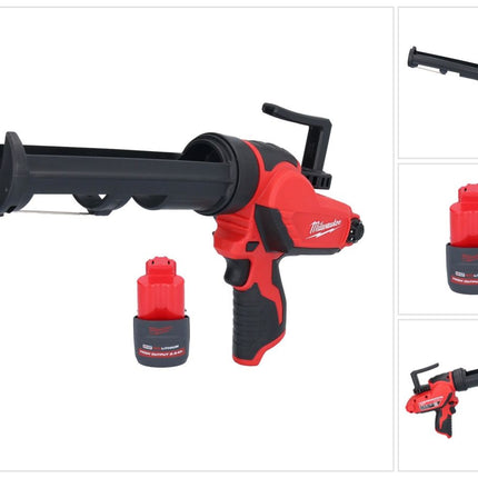 Milwaukee M12 PCG/310-251 Akumulatorowy pistolet na kartusze 12 V 310 ml + 1x akumulator 2,5 Ah - bez ładowarki
