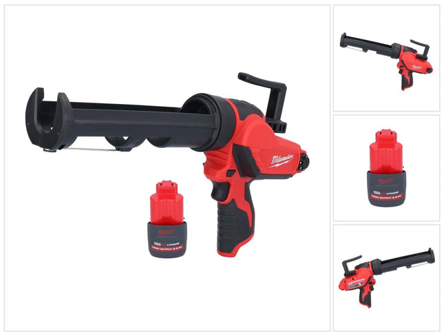 Milwaukee M12 PCG/310-251 Akumulatorowy pistolet na kartusze 12 V 310 ml + 1x akumulator 2,5 Ah - bez ładowarki
