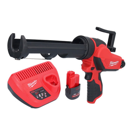 Milwaukee M12 PCG/310-251 Akumulatorowy pistolet na kartusze 12 V 310 ml + 1x akumulator 2,5 Ah + ładowarka