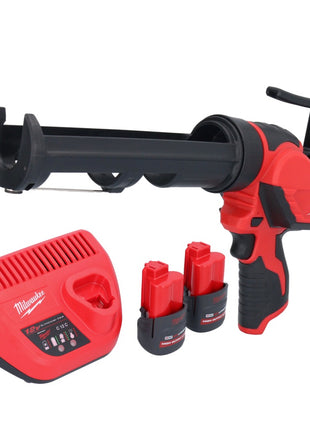 Milwaukee M12 PCG/310-252 Akku Kartuschenpresse 12 V 310 ml + 2x Akku 2,5 Ah + Ladegerät