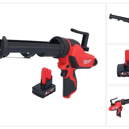 Milwaukee M12 PCG/310-401 Akku Kartuschenpresse 12 V 310 ml + 1x Akku 4,0 Ah - ohne Ladegerät