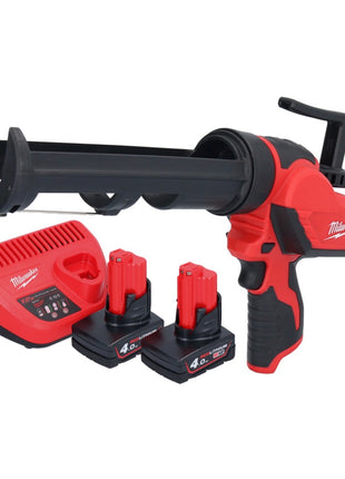 Milwaukee M12 PCG/310-402 Akku Kartuschenpresse 12 V 310 ml + 2x Akku 4,0 Ah + Ladegerät