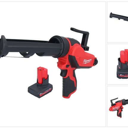 Milwaukee M12 PCG/310-501 akumulatorowy pistolet na kartusze 12 V 310 ml + 1x akumulator 5,0 Ah - bez ładowarki