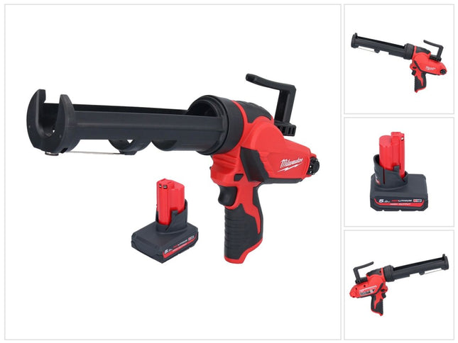Milwaukee M12 PCG/310-501 akumulatorowy pistolet na kartusze 12 V 310 ml + 1x akumulator 5,0 Ah - bez ładowarki