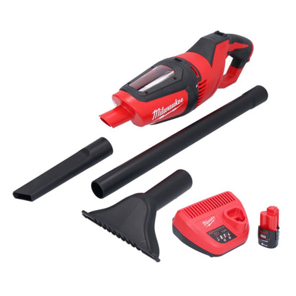 Odkurzacz akumulatorowy Milwaukee M12 HV-201 12 V + 1x akumulator 2,0 Ah + ładowarka