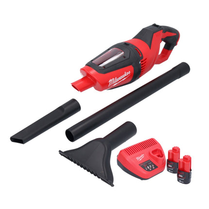Odkurzacz akumulatorowy Milwaukee M12 HV-202 12 V + 2x akumulator 2,0 Ah + ładowarka