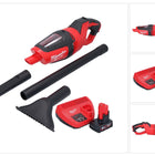 Odkurzacz akumulatorowy Milwaukee M12 HV-401 12 V + 1x akumulator 4,0 Ah + ładowarka
