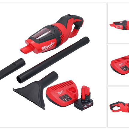 Odkurzacz akumulatorowy Milwaukee M12 HV-401 12 V + 1x akumulator 4,0 Ah + ładowarka