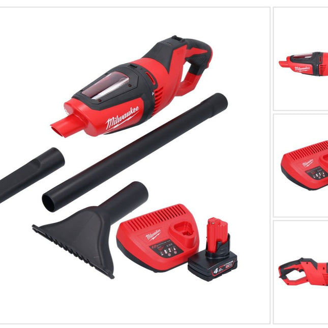 Odkurzacz akumulatorowy Milwaukee M12 HV-401 12 V + 1x akumulator 4,0 Ah + ładowarka