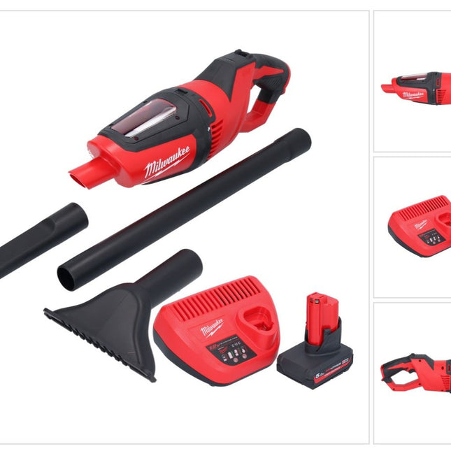 Odkurzacz akumulatorowy Milwaukee M12 HV-501 12 V + 1x akumulator 5,0 Ah + ładowarka