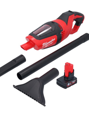 Milwaukee M12 HV-601 Akku Staubsauger 12 V + 1x Akku 6,0 Ah + Ladegerät