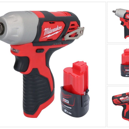 Milwaukee M12 BIW38-201 akumulatorowy klucz udarowy 12 V 135 Nm 3/8" + 1x akumulator 2,0 Ah - bez ładowarki
