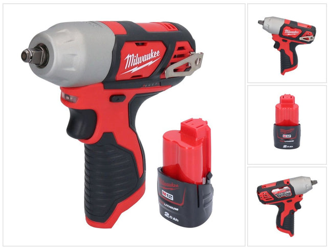 Milwaukee M12 BIW38-201 akumulatorowy klucz udarowy 12 V 135 Nm 3/8" + 1x akumulator 2,0 Ah - bez ładowarki