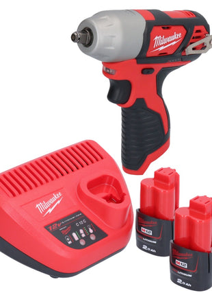 Milwaukee M12 BIW38-202 Akumulatorowy klucz udarowy 12 V 135 Nm 3/8˝ + 2x akumulator 2,0 Ah + ładowarka