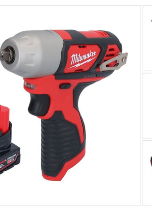 Milwaukee M12 BIW38-401 Akku Schlagschrauber 12 V 135 Nm 3/8˝ + 1x Akku 4,0 Ah - ohne Ladegerät