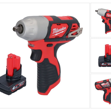 Milwaukee M12 BIW38-401 akumulatorowy klucz udarowy 12 V 135 Nm 3/8˝ + 1x akumulator 4,0 Ah - bez ładowarki