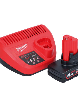 Milwaukee M12 BIW38-401 akumulatorowy klucz udarowy 12 V 135 Nm 3/8˝ + 1x akumulator 4,0 Ah + ładowarka