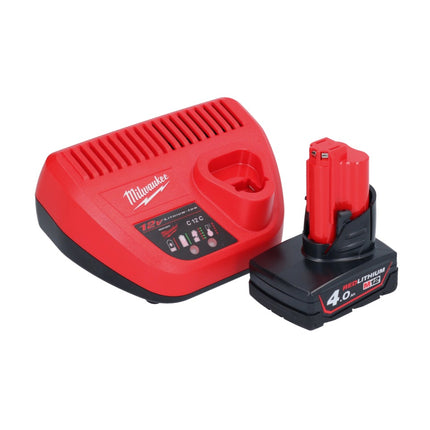 Milwaukee M12 BIW38-401 akumulatorowy klucz udarowy 12 V 135 Nm 3/8˝ + 1x akumulator 4,0 Ah + ładowarka