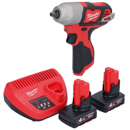 Milwaukee M12 BIW38-402 Akumulatorowy klucz udarowy 12 V 135 Nm 3/8˝ + 2x akumulator 4,0 Ah + ładowarka