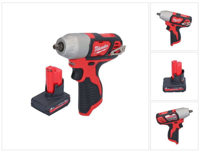 Milwaukee M12 BIW38-501 akumulatorowy klucz udarowy 12 V 135 Nm 3/8" + 1x akumulator 5,0 Ah - bez ładowarki