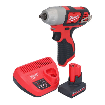 Milwaukee M12 BIW38-501 akumulatorowy klucz udarowy 12 V 135 Nm 3/8" + 1x akumulator 5,0 Ah + ładowarka