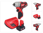 Milwaukee M12 BIW38-601 akumulatorowy klucz udarowy 12 V 135 Nm 3/8˝ + 1x akumulator 6,0 Ah + ładowarka