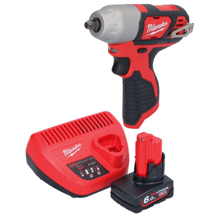 Milwaukee M12 BIW38-601 akumulatorowy klucz udarowy 12 V 135 Nm 3/8˝ + 1x akumulator 6,0 Ah + ładowarka