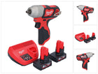 Milwaukee M12 BIW38-602 Akumulatorowy klucz udarowy 12 V 135 Nm 3/8˝ + 2x akumulator 6,0 Ah + ładowarka