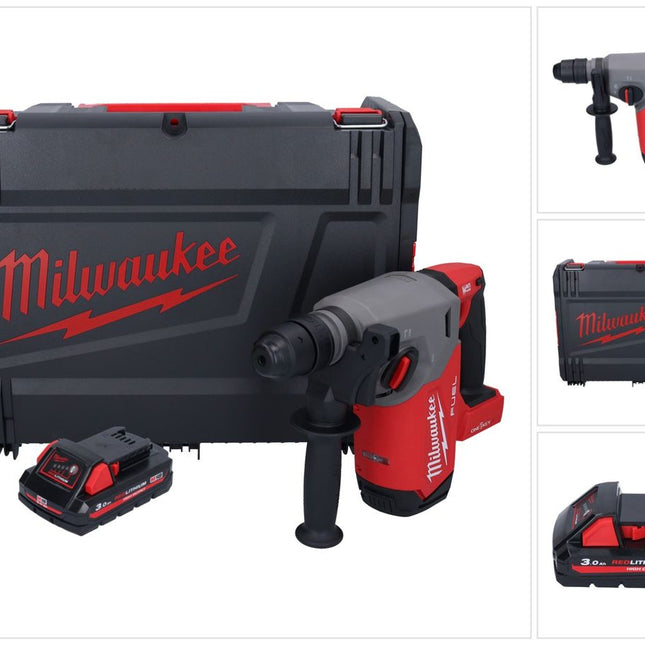 Milwaukee M18 ONEFHX-301X Akumulatorowy młot udarowo-obrotowy 18 V 2,5 J SDS-Plus Brushless + 1x akumulator 3,0 Ah + skrzynka HD - bez ładowarki