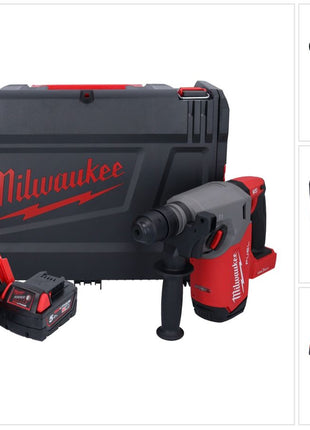 Milwaukee M18 ONEFHX-501X Akku Kombihammer 18 V 2,5 J SDS-Plus Brushless + 1x Akku 5,0 Ah + Ladegerät + HD-Box