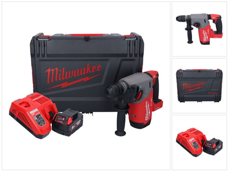 Milwaukee M18 ONEFHX-501X Akku Kombihammer 18 V 2,5 J SDS-Plus Brushless + 1x Akku 5,0 Ah + Ladegerät + HD-Box