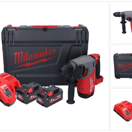 Milwaukee M18 ONEFHX-552X akumulatorowy młot udarowo-obrotowy 18 V 2,5 J SDS-Plus ( 4933478504 ) bezszczotkowy + 2x akumulator 5,5 Ah + ładowarka + skrzynka HD