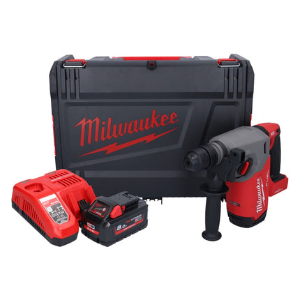 Milwaukee M18 ONEFHX-801X Akumulatorowy młot udarowo-obrotowy 18 V 2,5 J SDS-Plus Brushless + 1x akumulator 8,0 Ah + ładowarka + skrzynka HD