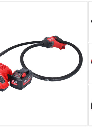 Vibrateur à béton sur batterie Milwaukee M18 FCVN24-121 18 V 2,4 m sans balais + 1x batterie 12,0 Ah + chargeur