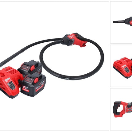 Milwaukee M18 FCVN24-122 Akumulatorowy wibrator do betonu 18 V 2,4 m bezszczotkowy + 2x akumulator 12,0 Ah + ładowarka