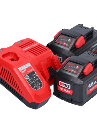 Vibrateur à béton sur batterie Milwaukee M18 FCVN24-122 18 V 2,4 m sans balais + 2x batteries 12,0 Ah + chargeur