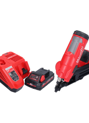 Milwaukee M18 FFN-301 gwoździarka akumulatorowa 18 V 50 - 90 mm bezszczotkowa + 1x akumulator 3,0 Ah + ładowarka