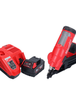 Milwaukee M18 FFN-501 cloueur sans fil 18 V 50 - 90 mm Brushless + 1x batterie 5,0 Ah + kit chargeur