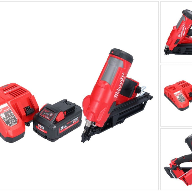 Milwaukee M18 FFN-551 gwoździarka akumulatorowa 18 V 50 - 90 mm bezszczotkowa + 1x akumulator 5,5 Ah + ładowarka
