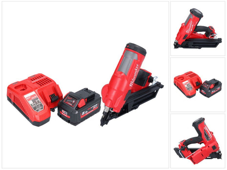 Milwaukee M18 FFN-551 gwoździarka akumulatorowa 18 V 50 - 90 mm bezszczotkowa + 1x akumulator 5,5 Ah + ładowarka