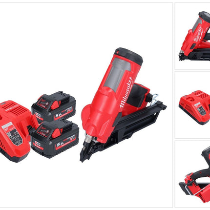 Milwaukee M18 FFN-552 gwoździarka akumulatorowa 18 V 50 - 90 mm bezszczotkowa + 2x akumulator 5,5 Ah + ładowarka