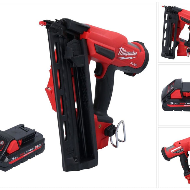 Milwaukee M18 FN16GA-301 Gwoździarka akumulatorowa 18 V 32 - 64 mm bezszczotkowa + 1x akumulator 3,0 Ah - bez ładowarki