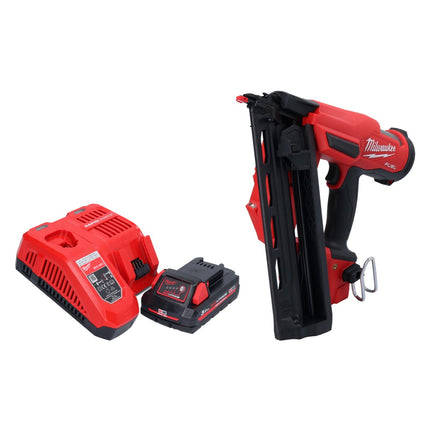 Milwaukee M18 FN16GA-301 Gwoździarka akumulatorowa 18 V 32 - 64 mm bezszczotkowa + 1x akumulator 3,0 Ah + ładowarka